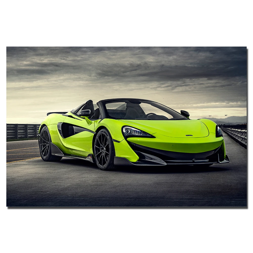 

McLaren 600LT Super Car Poster Wall Art Pictures for Living Room Home Decor Unframed Canvas Painting