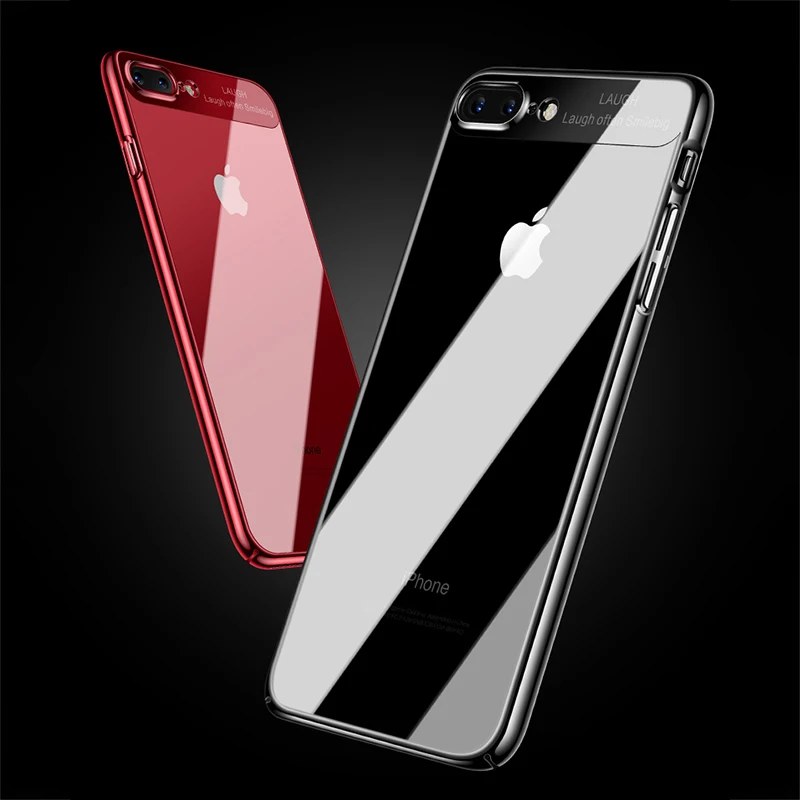 

Slim Hybrid Hard Plating Clear PC Back Cover for iPhone 6 6s 7 Plus Case High Quality Shockproof Armor Phone Cases Shell