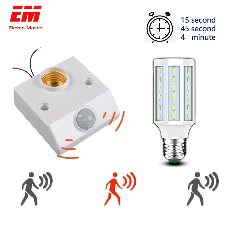 

PIR Motion Sensor LED Ceiling Light E27 bulb Modern Corn bulb Ceiling Lamp 40W Surface Mount Lighting Fixture For Living ZXD0004