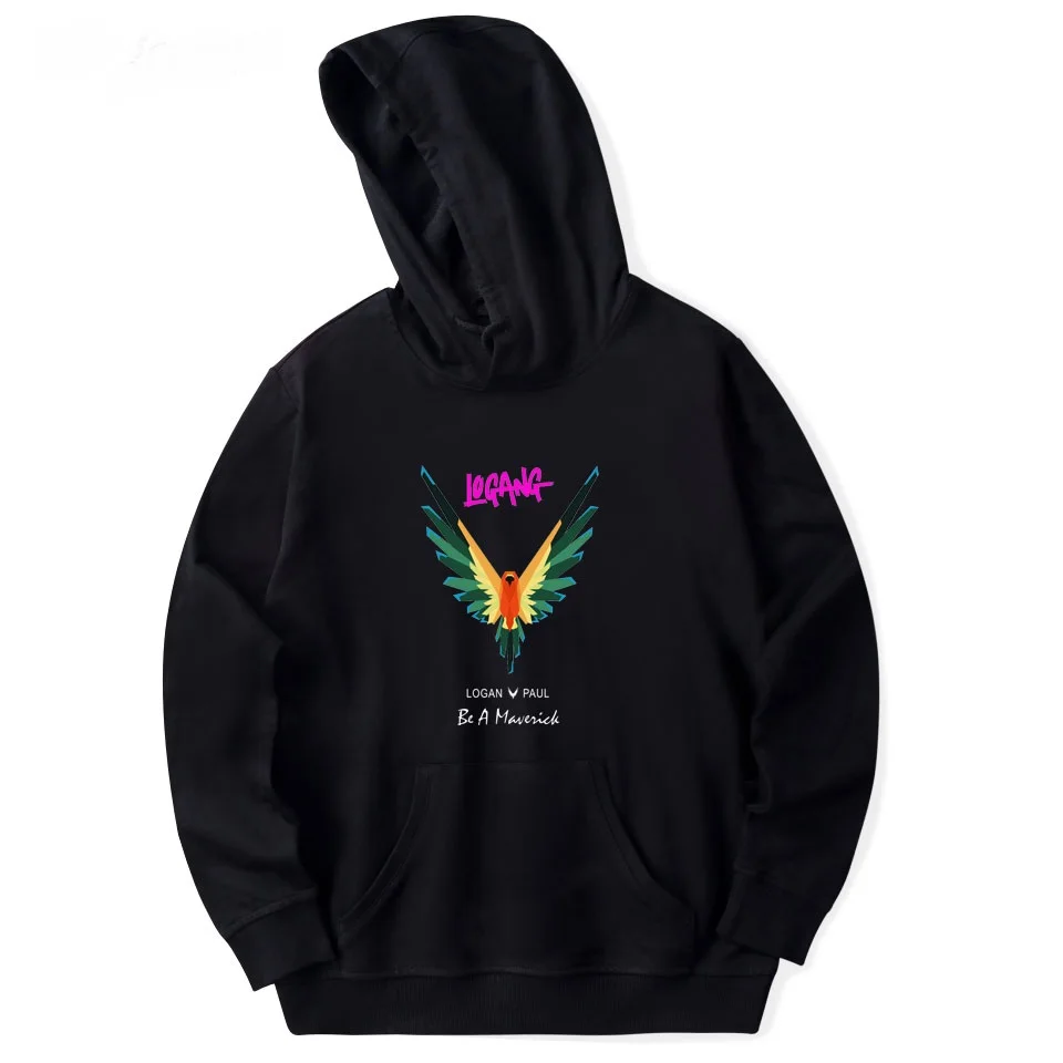 Новая трендовая Толстовка С Карманами Logan Paul MenWomen хипстер Весна Maverick крыло мечта