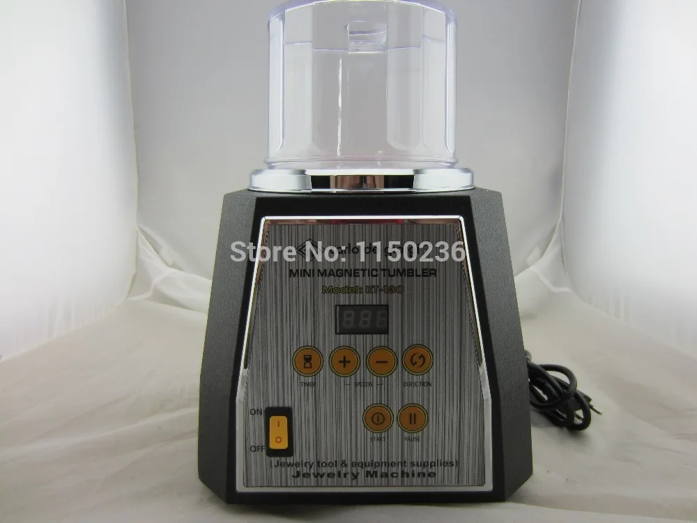 

KT130 rotary tumbler Mini Magnetic Tumbler,jewelry gold silver diamond polishing cleaning burnishing engraving finishing machine