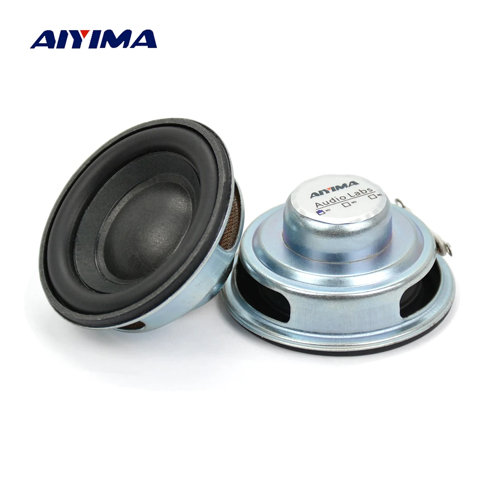 AIYIMA 2ks mini audio reproduktorů 50MM 4 ohm 5W subwoofer multimediální přenosné reproduktor řádný zesilovač amplión DIY