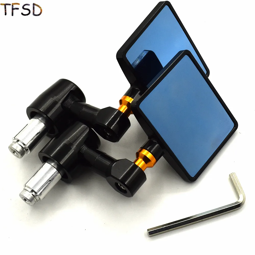 

Motorcycle Mirror Motorbike rearview back side mirrors handle bar end 7/8 22mm square shape For Suzuki GSX1200F GSX1200SA