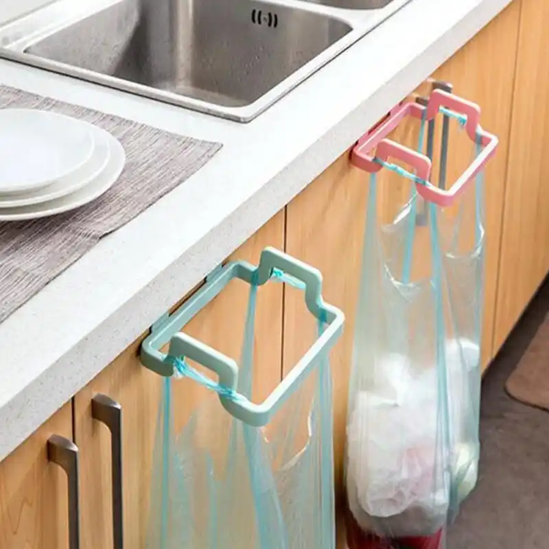 Garbage Bag Shelf Cupboard Cabinet Door Back Hanger Sponge Holder