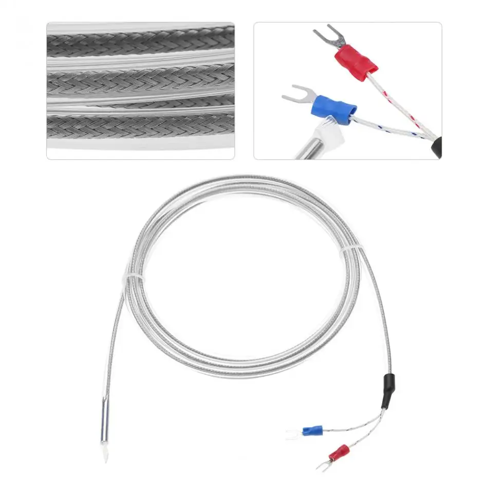 3 метра к тип термопары 2 провода водонепроницаемый Коррозионностойкие термопары провода диапазон температур 200C