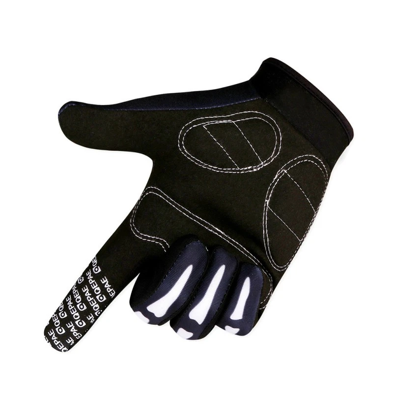 Qepae Skull Full Finger Cycling Gloves Men Breathable Outdoor Sport MTB Gloves Bicycle Bike Gloves S/M/L/XL/XXL