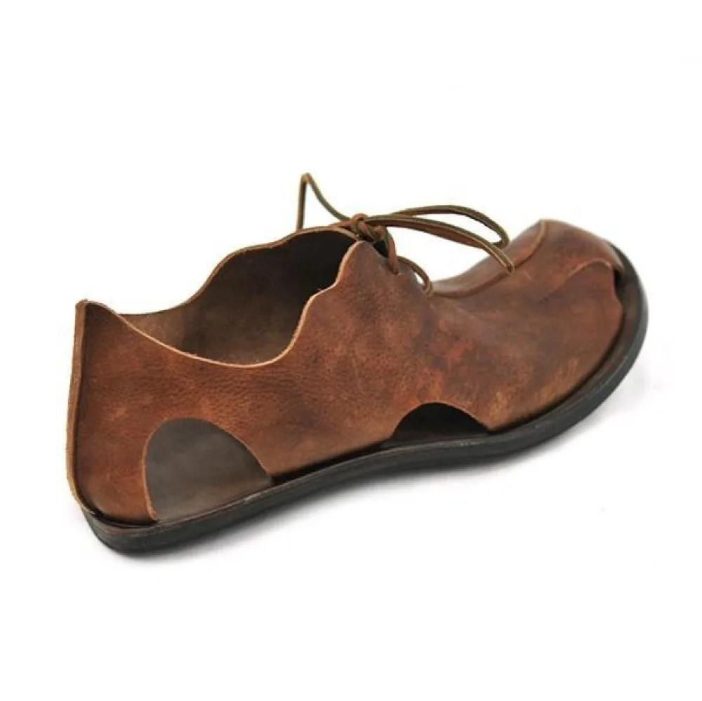 جديد البقر جلد طبيعي الصنادل في الهواء الطلق 2019 الصيف حذاء رجالي الرجال حذاء كاجوال بفتحات تهوية الأحذية المشي صنادل شاطئ حجم 49 جديد البقر جلد طبيعي الصنادل في الهواء الطلق 2019 الصيف حذاء رجالي الرجال حذاء كاجوال بفتحات تهوية الأحذية المشي صنادل شاطئ حجم 49