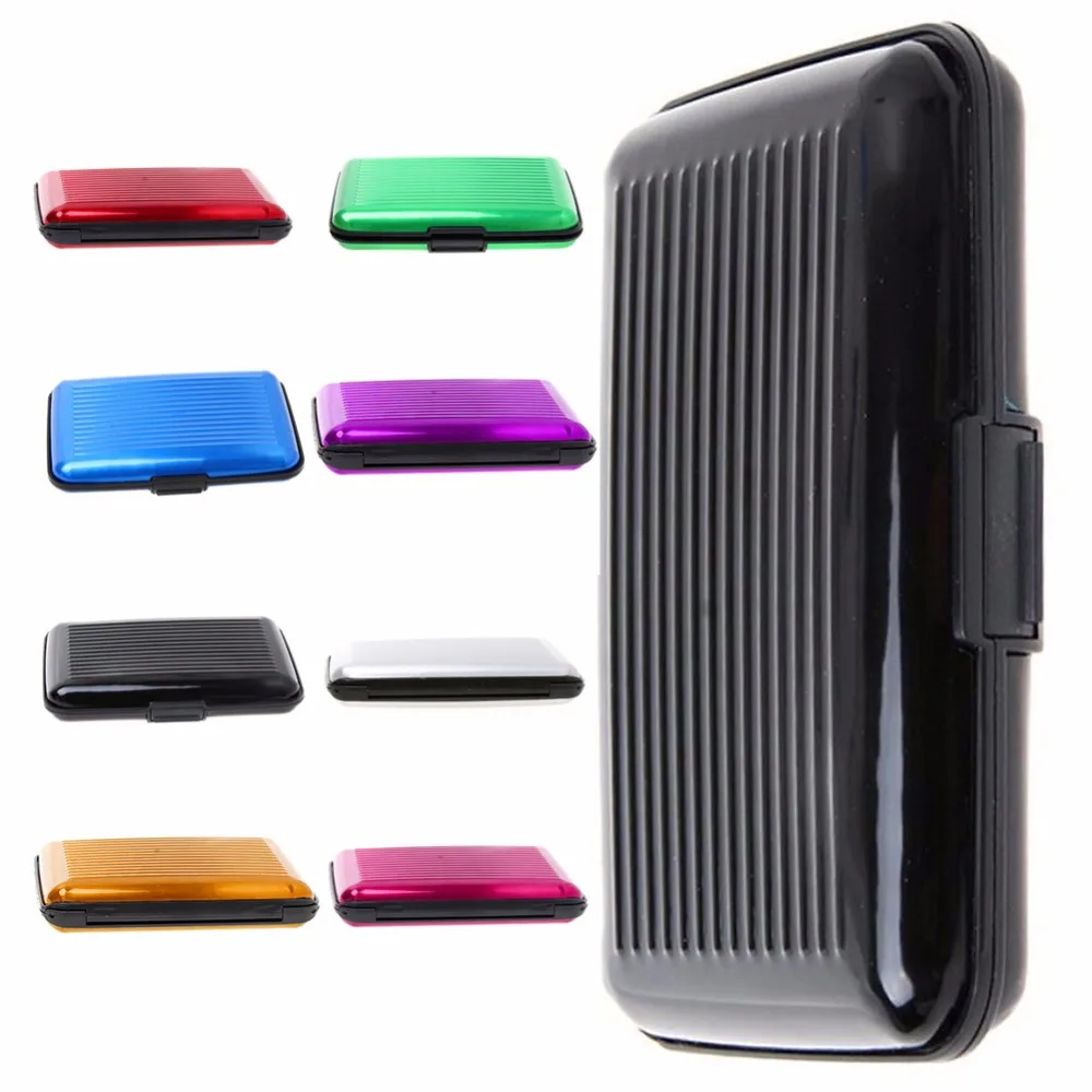 Anti RFID Blocking SCANNING Business Credit Card Hard Metal Wallet Case Holder