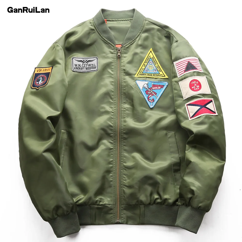 

2019 New Men's Jackets Baseball Coats Mens winter military jackets Air Force Jacket Ma-1 Bomber Flight Jacket Large JK18016