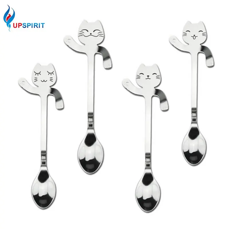 Upspirit креативная китайская кофейная ложка Lucky Cat из нержавеющей стали ложки для