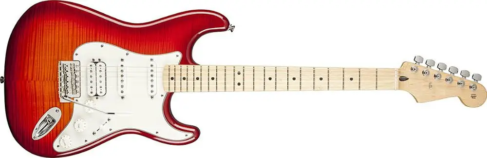 

New High Quality GYST-1065 Aged Cherry Burst tiger stripes Standard Stratocaster Plus Top HSS Electric Guitar ,Free shipping!