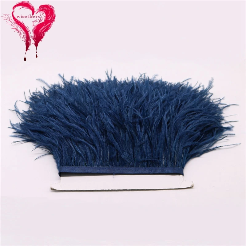 26 navy ostrich feather fringe 1