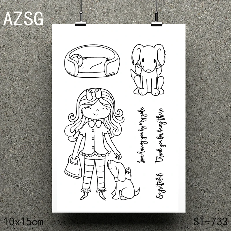 

AZSG My beautiful family Clear Stamps/seal for DIY Scrapbooking/Card Making/Photo Album Decoration Supplies