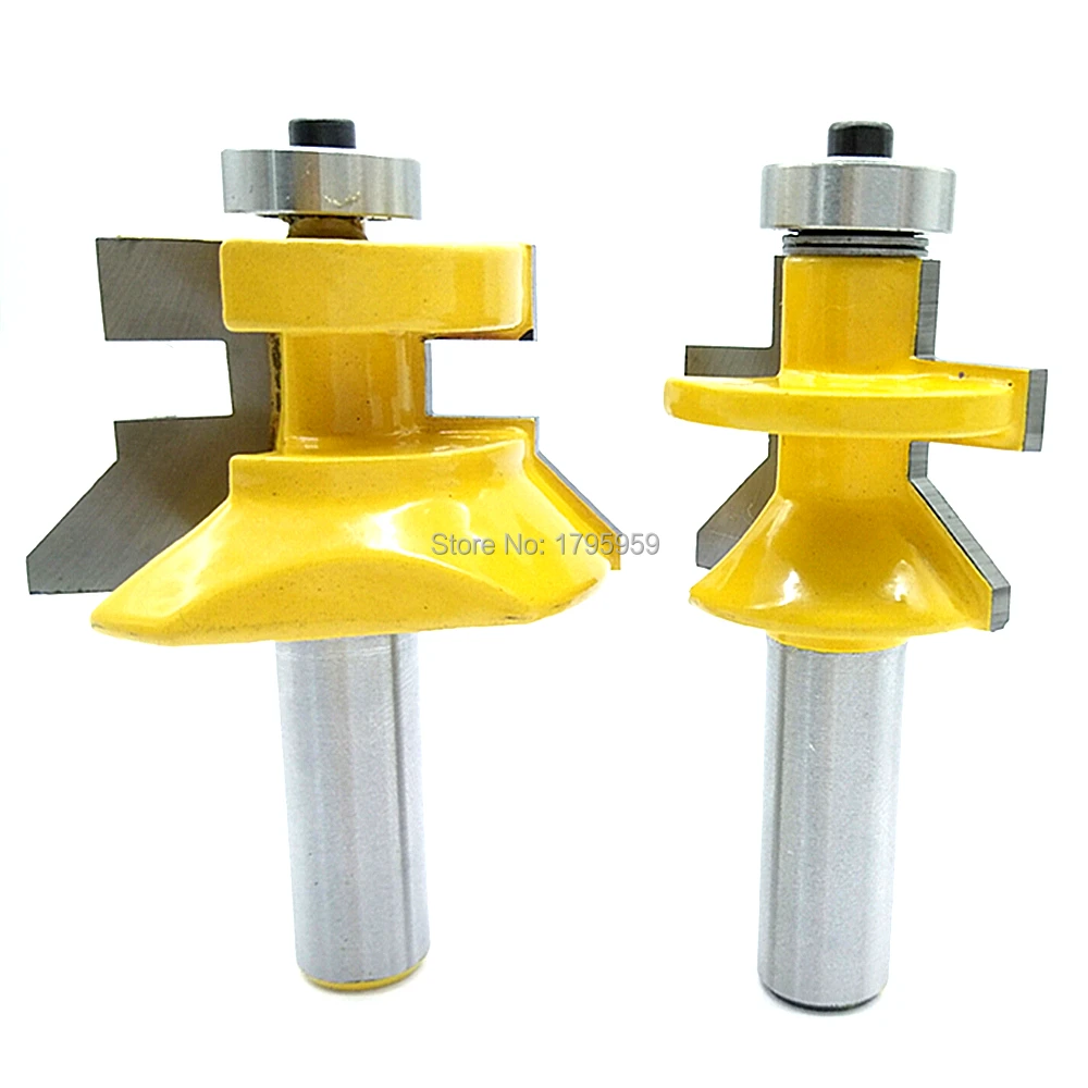 Matched Tongue and Groove V Notch Router Bit 2pcs Set 1/2" Shank