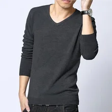 XS-5XL cheap-clothes-china2015fall и зима плюс размер свитер мужчин пуловер с длинным рукавом для мужчин корейский свитер с v-образным вырезом