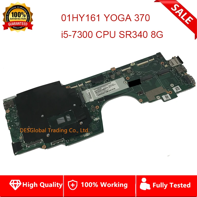 

01HY161 Mainboard For Lenovo Thinkpad YOGA 370 yoga370 Laptop Motherboard with I5-7300 CPU SR340 8G Notebook 100% Test