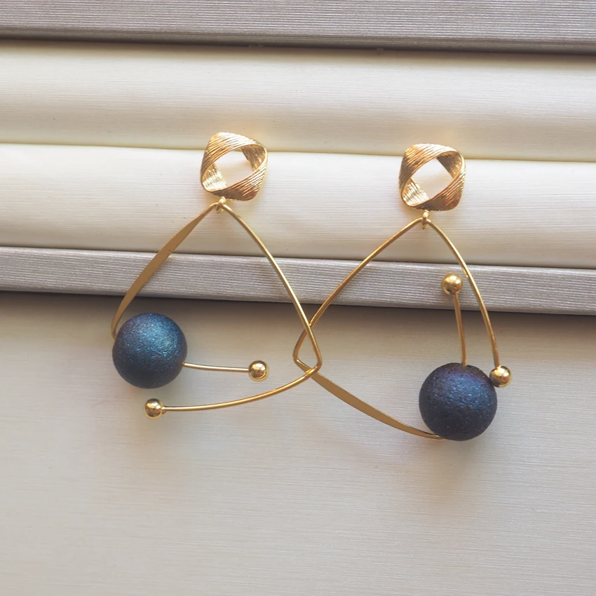 

New Personality Simple Geometric Earring Female Metal Dangle Earrings For Women Girl Trendy Jewelry fashion wedding gifts