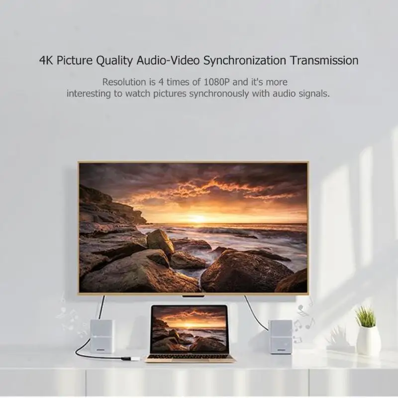 USB C к Mini адаптер для дисплея Тип C к Mini DP конвертер для MacBook