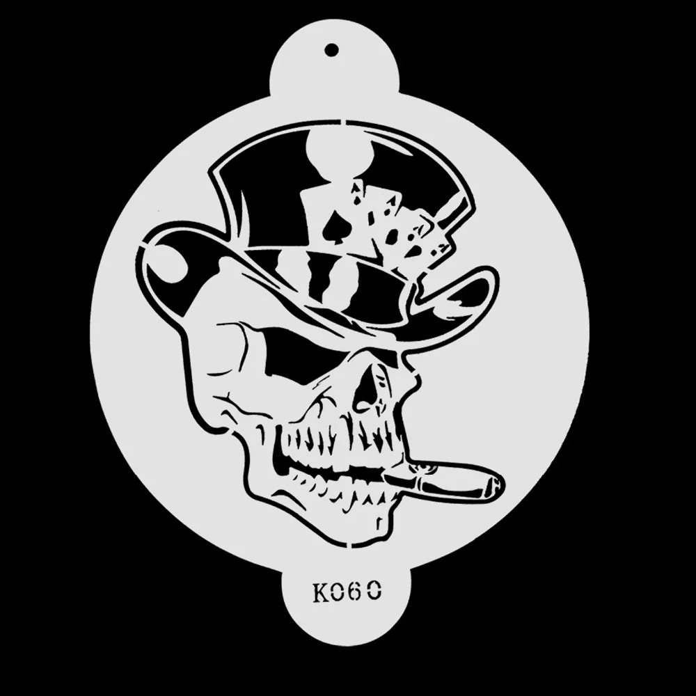 Smoking Ghost head shaped Fondant Cake stencil Cookie Halloween Spray tools decorating backing accessorioes | Дом и сад