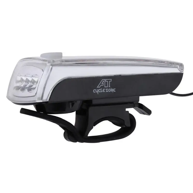 

New Bike Bicycle Lights 4 LED Solar Power USB 2.0 Rechargeable Light Electric Bell Horn Lamp Front Headlights Waterproof hot