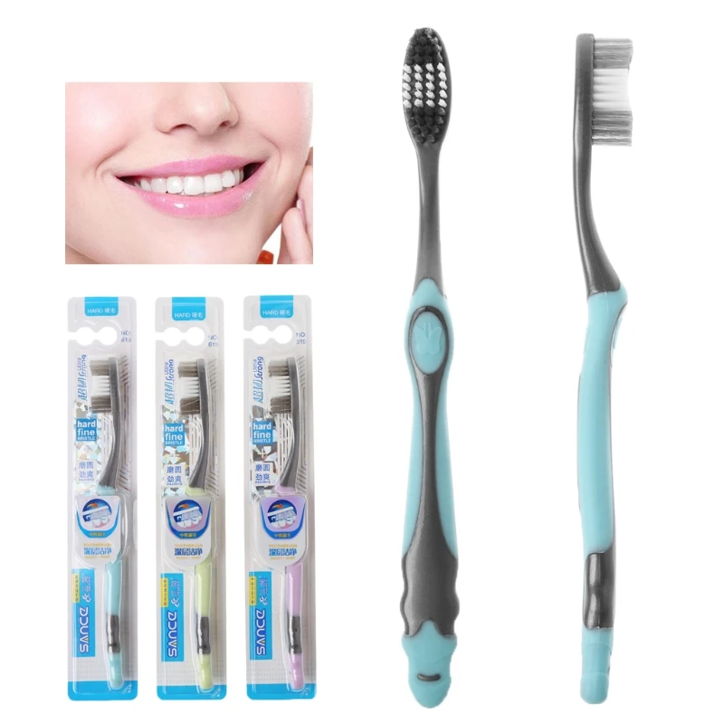 

1pc Super hard bristles Tooth brush for Adult Remove Smoke Blots Coffee Stains