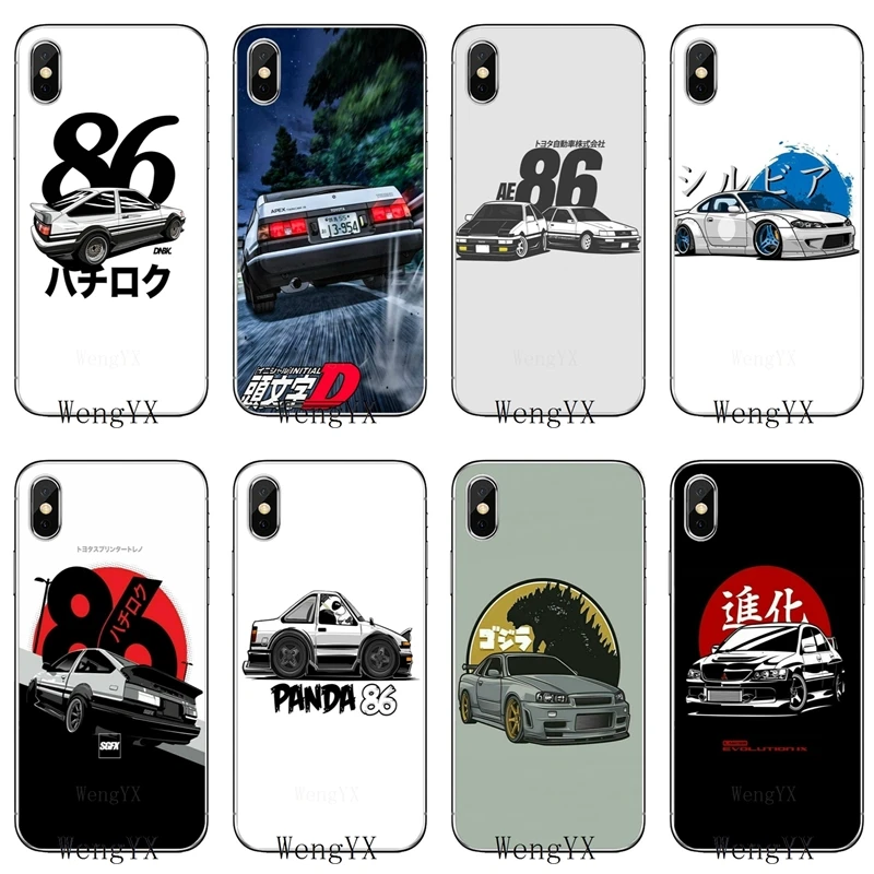 

TPU Soft Accessories phone cover case For Samsung Galaxy S3 S4 S5 S6 S7 edge S8 S9 Plus mini Note 3 4 5 8 HKS Japan AE86 car
