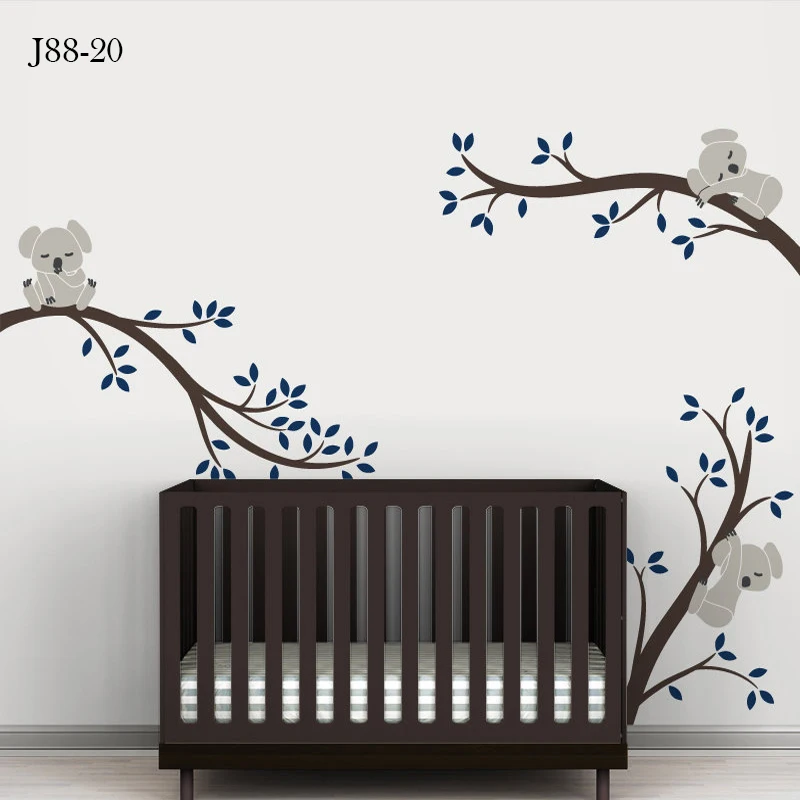 40 дизайн Современные коала ветви деревьев детские настенные наклейки 3D DIY виниловые наклейки на стены для детских комнат домашний декор J88