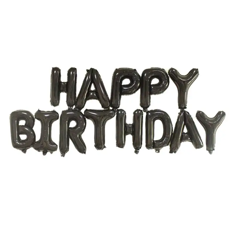 Первый плакат "с днем рождения" гирлянды один год ребенок душ мальчик 1 день рождения 1 день рождения мальчик счастливый плакат "с днем рождения" Декор - Цвет: Black