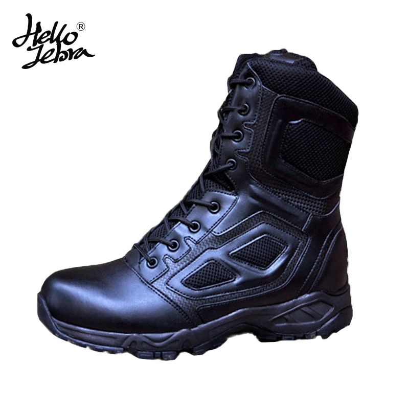 

Hellozebra Tactical Boots Lightweight Outdoor Shoes Military Waterproof Breathable Wearable Boots Hiking EUR Desert Combat Boots