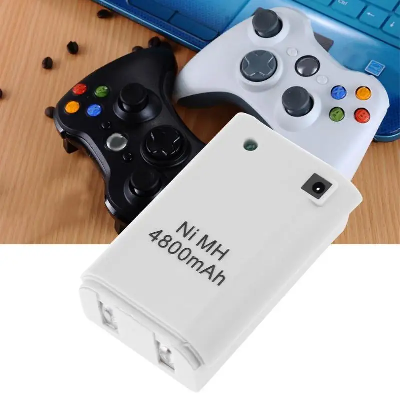 4800 mAh аккумулятор+ зарядный кабель для Xbox 360 беспроводной контроллер с индикаторным зарядным устройством s
