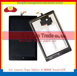 Высокое качество для Lenovo Йога Планшеты 8 B6000 Сенсорный экран планшета Сенсор Дисплей ЖК-дисплей Ассамблеи Полный Бесплатная доставка +