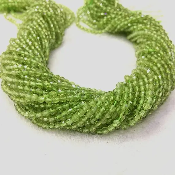 

Tiny Peridot Beads Micro Faceted 2 mm 3mm Natural Light Green Gem stone Beads Olive Green Tiny Beads Small Peridot Beads 15.5