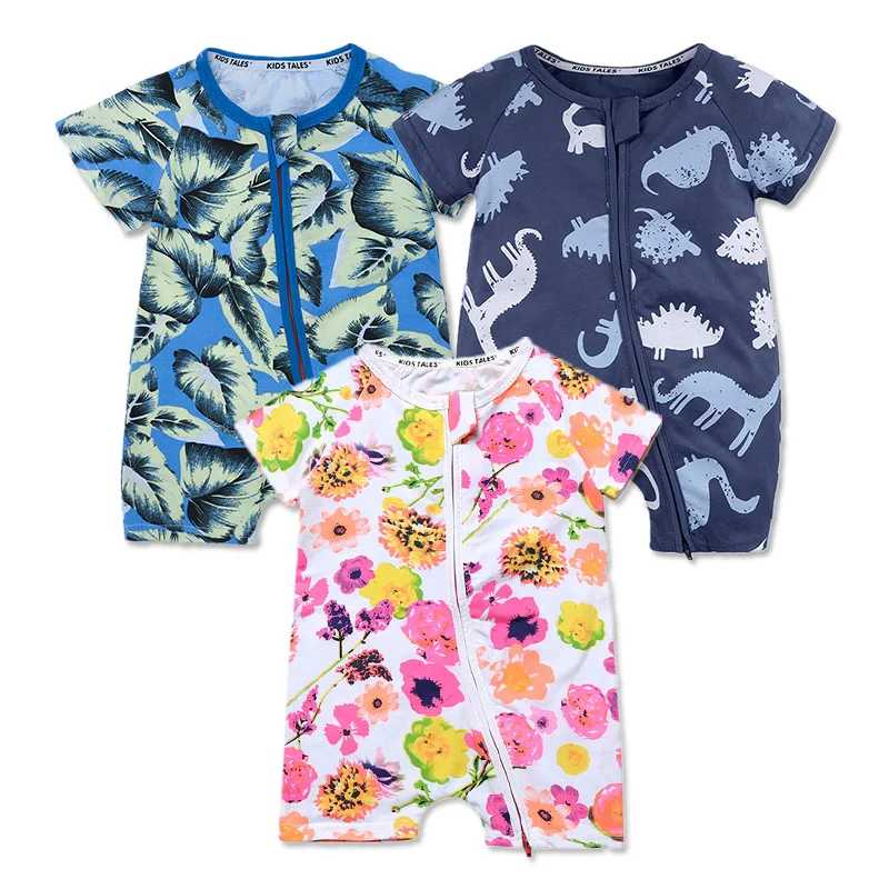 

Summer Baby Rompers Zipper Newborn Girls Clothes Toddler Boys Clothing Set Infant Cotton Short Romper Roupas Bebes Baby Jumpsuit