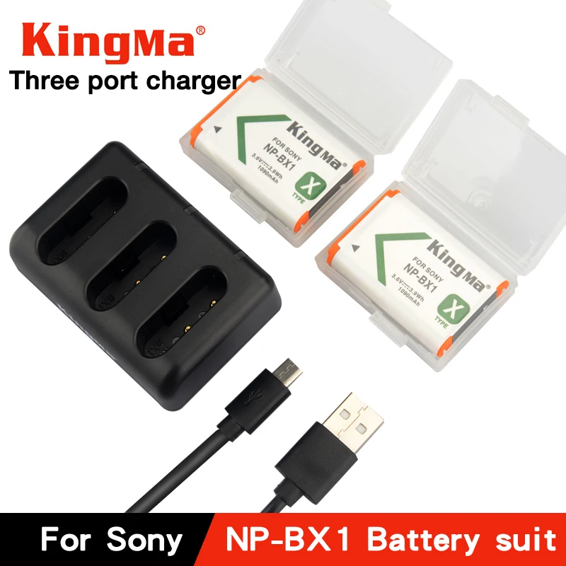 

NP BX1 Bateria NP-BX1 Battery+ 3-Slots Charger for Sony DSC RX1 RX100 AS100V M6 M5 M3 M2 HX300 HX400 HX50 HX60 GWP88 AS15 WX350