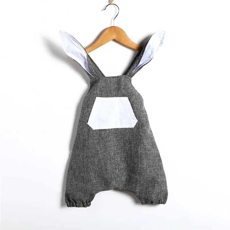 Baby Boys Girls clothes Rabbit Ear sleeveless square collar Geometry cotton casual kids Toddler newborn Mini Dresses one pieces