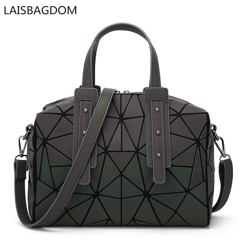 

Fashion Style Laser Bag Luminous Geometric Bag Women Geometry Noctilucent Bag Top Handle Handbag