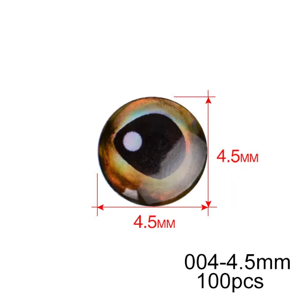 3D реалистичные лазерные рыбные глаза разного размера рыболовные снасти рыболовные приманки - Цвет: 004 4.5mm
