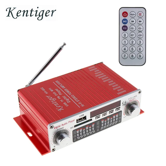 Best Price DC 12V HIFI Digital Car Power Amplifier FM Radio Stereo Audio Music Player Support SD USB MP3 DVD Input for Auto Motorcycle