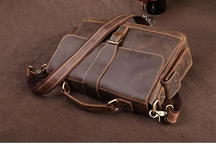 BOLEKE Crazy horse, мужские сумки из натуральной кожи, портфели, сумка через плечо, сумка через плечо, мужские сумки-мессенджеры, кожаная сумка для ноутбука