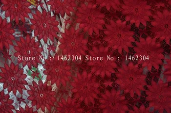 

Hot selling Chantilly French lace, Corded lace for wedding dresses, Red French Lace