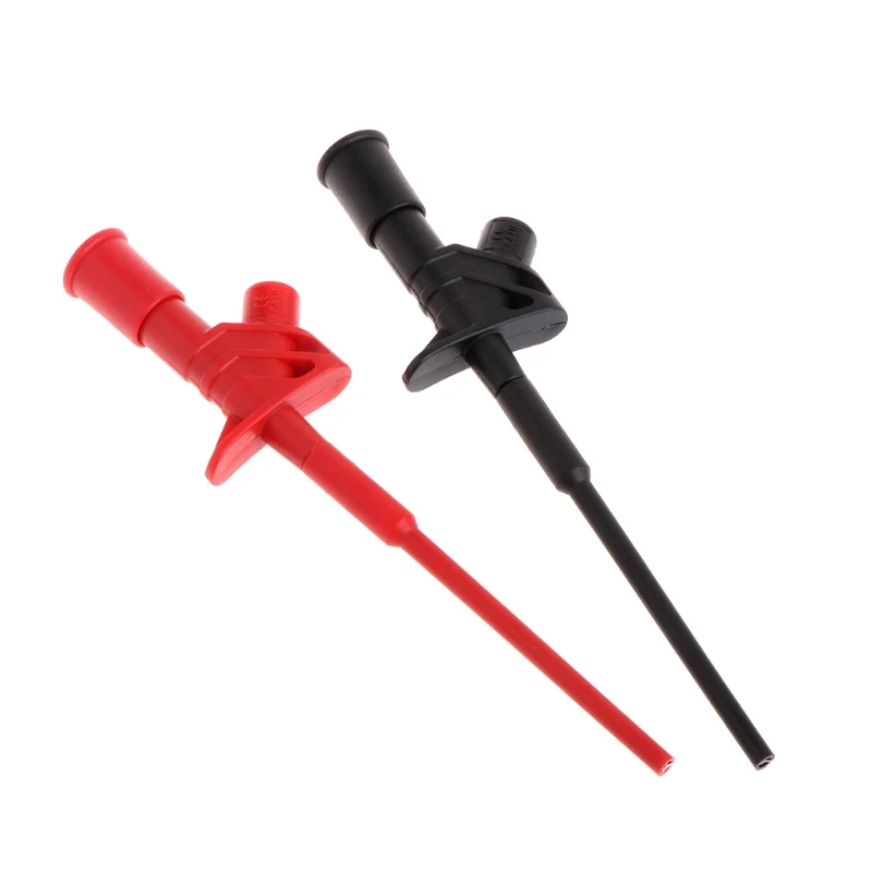 

2PCS Professional Accessories Test Hook Clip 1000V High Voltage Flexible Insulated Quick Testing Probes with 4mm Socket 517A