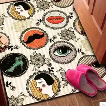 Ретро мода леди дверной коврик спальня напольный коврик ковер гостиная кофе Ковер Напольный Коврик противоскользящий домашний декор