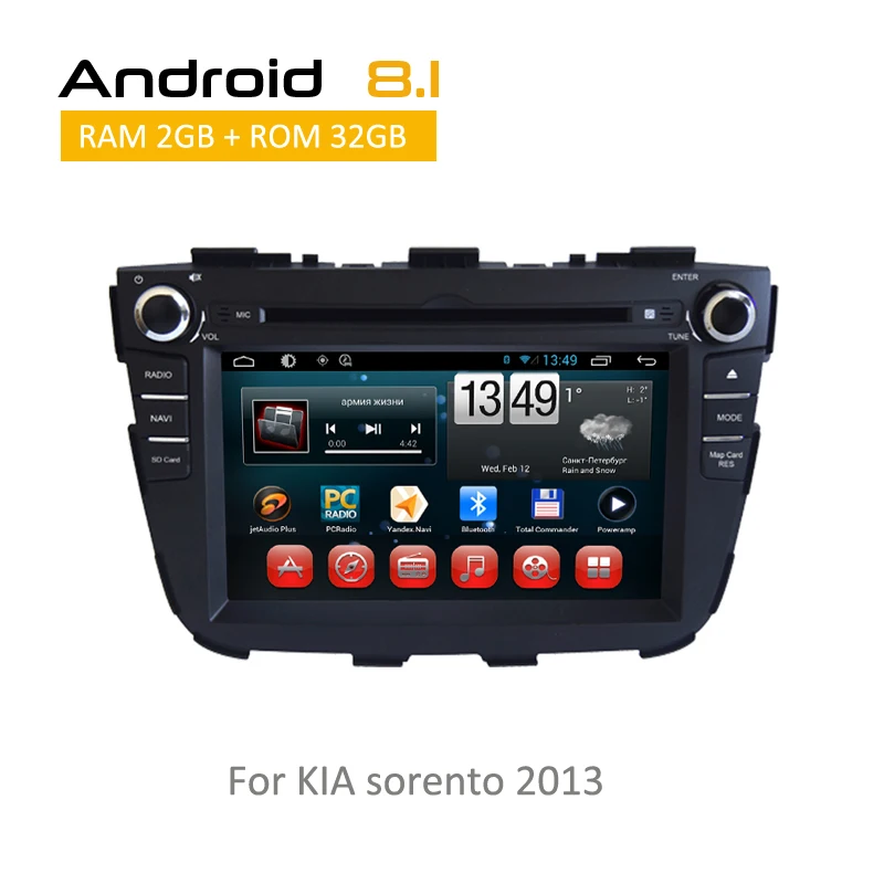 

Car bluetooth gps navigatior for Kia Sorento 2013 2014 with aux in/ aux out fm transmitter support car rear view camera gps