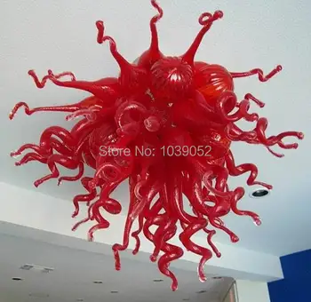 

Wedding Party Decoration Hand Blown Red Glass Chandelier