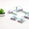 TUTU Novelty rainbow coloful metal Solid Color Hollow Out Metal Binder Clips Notes Letter Paper Clip Office Supplies FOD H0153 ► Photo 3/6