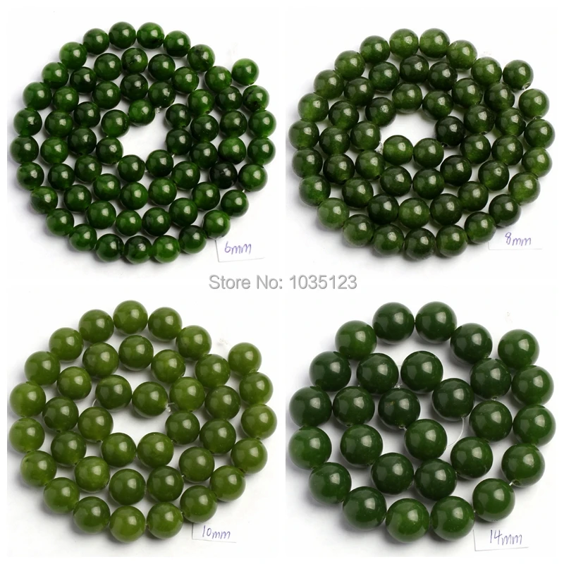 

Free Shipping 4,6,8,10,12,14mm Natural Tai Wan Jades Round Shape Gems Loose Beads Strand 15" DIY Creative Jewellery Making wj41