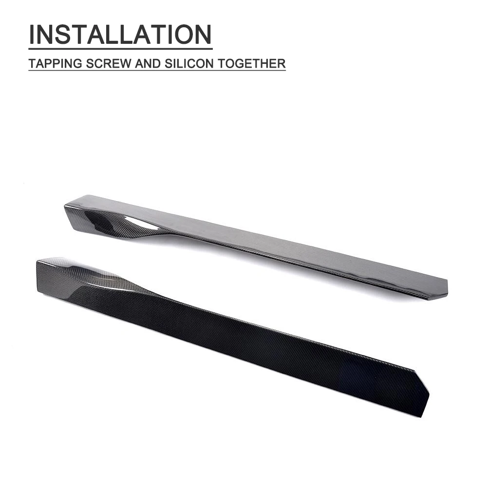  Universal Carbon Fiber Auto Side Skirt Apron Extension Design for BMW M2 M3 M4 F30 G30 Sedan Coupe 