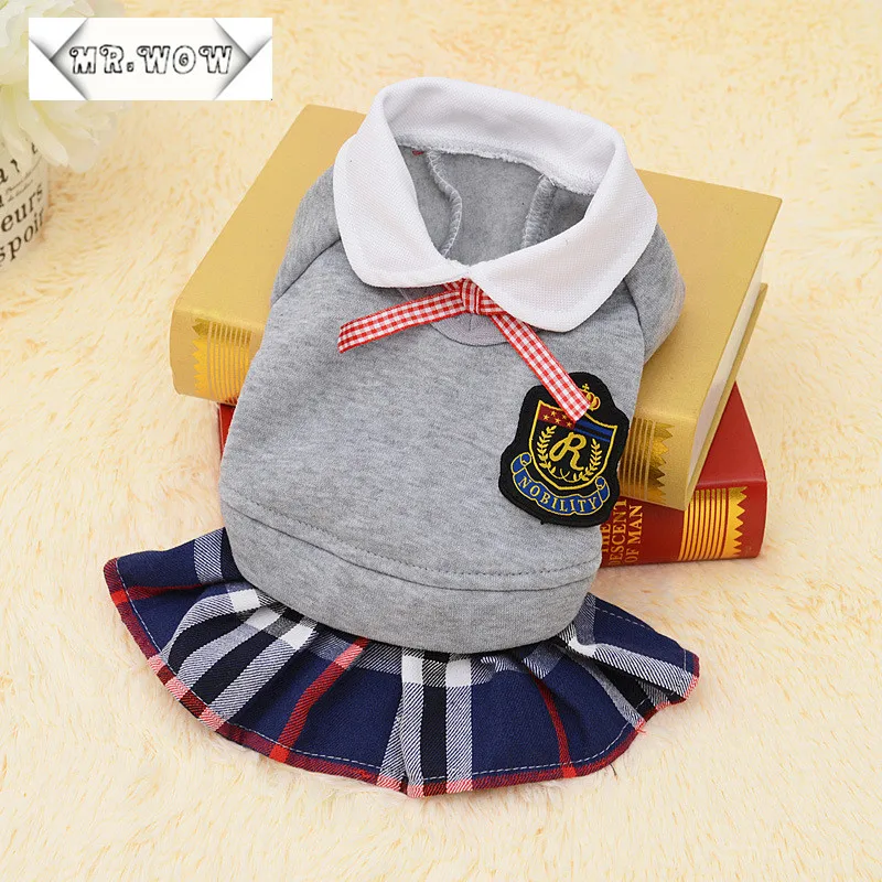 Campus Pet Clothes Dog Uniform Teddy Dog than the Bear Fashion Campus