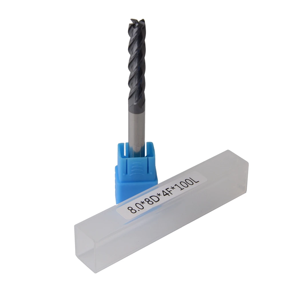 

2pcs 8mm D8*35*D8*100L Four Flutes Solide Carbide Flat square End mills Router bits Spiral Bit Milling Tools