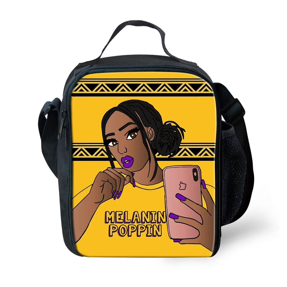 NOISYDESIGNS Children School Bags for Kids Black Girl Magic Afro Lady Printing School Bag Teenagers Shoulder Book Bag Mochila - Цвет: YQ4050G